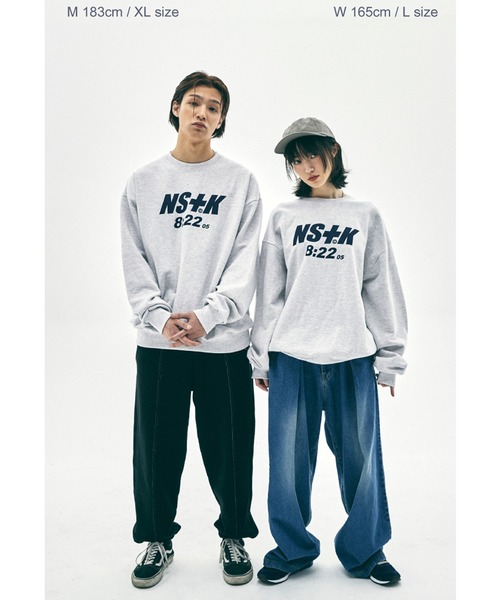 NASTY KICK（ナスティーキック）の「『NASTYKICK/NS+K/ナスティーキック』0822 SWEATSHIRTS/0822デザイン スウェットシャツ（スウェット・メンズ・ホワイト/ブラック・M）」の3枚目の写真