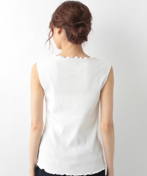 GLOBAL WORK（グローバルワーク）の「Beauteeメローリブタンク/935340（タンクトップ・レディース・ホワイト/ブラック/アイボリー/ブラウン系その他・MEDIUM/LARGE）」の10枚目の写真