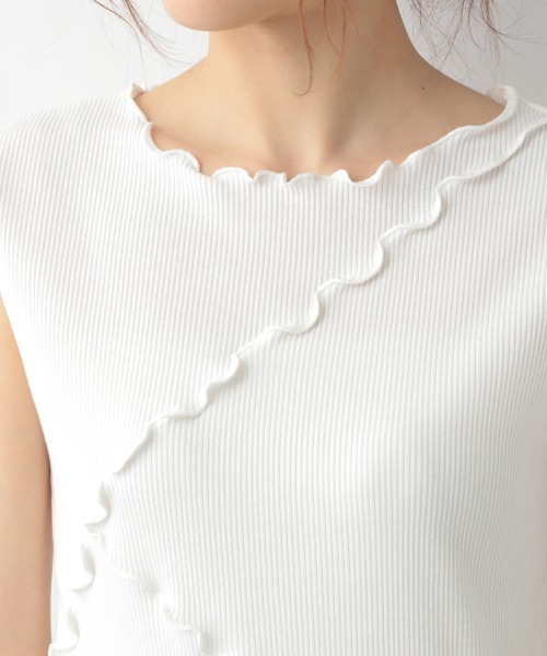 GLOBAL WORK（グローバルワーク）の「Beauteeメローリブタンク/935340（タンクトップ・レディース・ホワイト/ブラック/アイボリー/ブラウン系その他・MEDIUM/LARGE）」の14枚目の写真