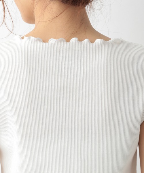 GLOBAL WORK（グローバルワーク）の「Beauteeメローリブタンク/935340（タンクトップ・レディース・ホワイト/ブラック/アイボリー/ブラウン系その他・MEDIUM/LARGE）」の6枚目の写真