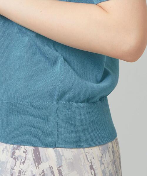 closet story（クローゼットストーリー）の「＜closet story＞□デオドラント Vネック SSL カーディガン [抗菌防臭] -手洗い可能-（カーディガン/ボレロ・レディース・ブラック/ホワイト/ターコイズブルー・FREE）」の10枚目の写真