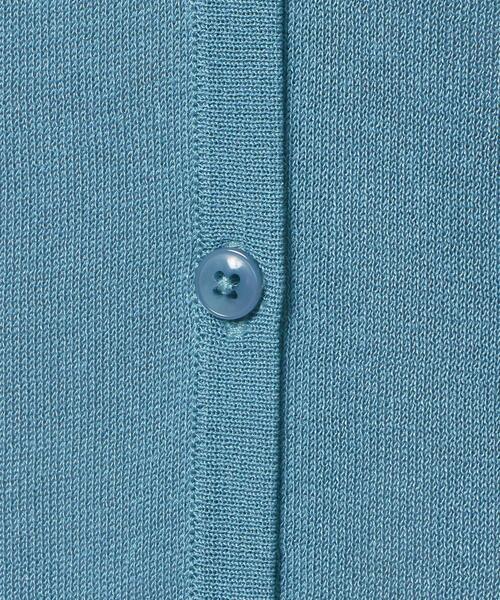 closet story（クローゼットストーリー）の「＜closet story＞□デオドラント Vネック SSL カーディガン [抗菌防臭] -手洗い可能-（カーディガン/ボレロ・レディース・ブラック/ホワイト/ターコイズブルー・FREE）」の4枚目の写真