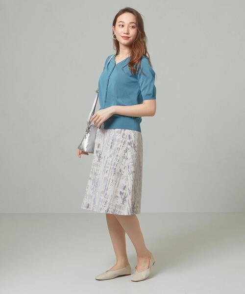 closet story（クローゼットストーリー）の「＜closet story＞□デオドラント Vネック SSL カーディガン [抗菌防臭] -手洗い可能-（カーディガン/ボレロ・レディース・ブラック/ホワイト/ターコイズブルー・FREE）」の9枚目の写真