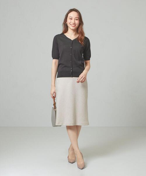 closet story（クローゼットストーリー）の「＜closet story＞□デオドラント Vネック SSL カーディガン [抗菌防臭] -手洗い可能-（カーディガン/ボレロ・レディース・ブラック/ホワイト/ターコイズブルー・FREE）」の8枚目の写真