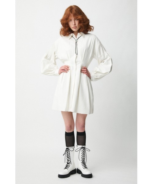 moussy ドレス ワンピース VOLUME SLEEVE TUCK MINI MOUSSY（マウジー）の「VOLUME SLEEVE TUCK MINI ドレス