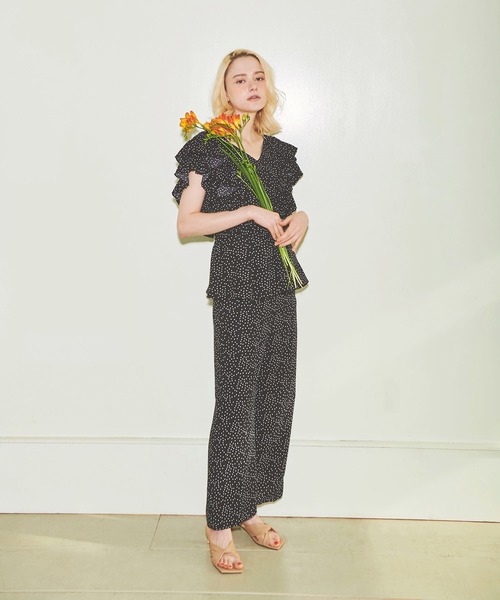 The Virgnia（ザ ヴァージニア）の「ランダムドットパンツ（その他パンツ・レディース・ブラック/オフホワイト・38/36）」の2枚目の写真