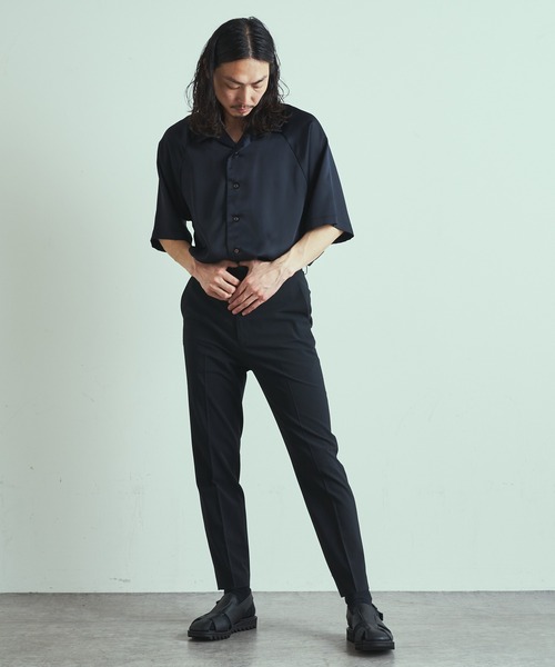 Lui's（ルイス）の「サテンオープンカラーシャツ（シャツ