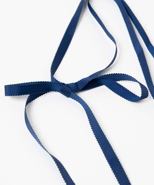 WEGO（ウィゴー）の「WEGO/パール付きリボン（ネクタイ・レディース・ネイビー/レッド・FREE）」の4枚目の写真