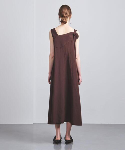 AKIRANAKA（アキラナカ）の「＜AKIRA NAKA（アキラ ナカ）＞ アシンメトリー ワンピース ■■■（ワンピース・レディース・ブラック/ダークブラウン・1）」の5枚目の写真