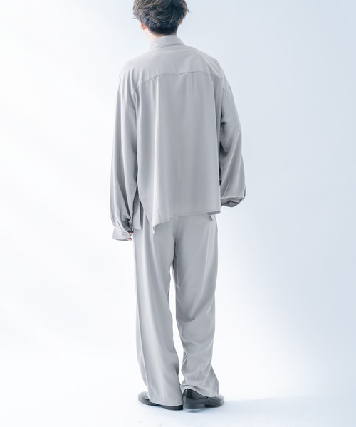 epnok(エプノック)の「レーヨンワイドパンツ(スラックス・メンズ・ライトグレー/グレイッシュブルー・SMALL/MEDIUM/LARGE)」の14枚目の写真