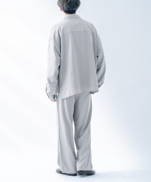epnok(エプノック)の「レーヨンワイドパンツ(スラックス・メンズ・ライトグレー/グレイッシュブルー・SMALL/MEDIUM/LARGE)」の11枚目の写真