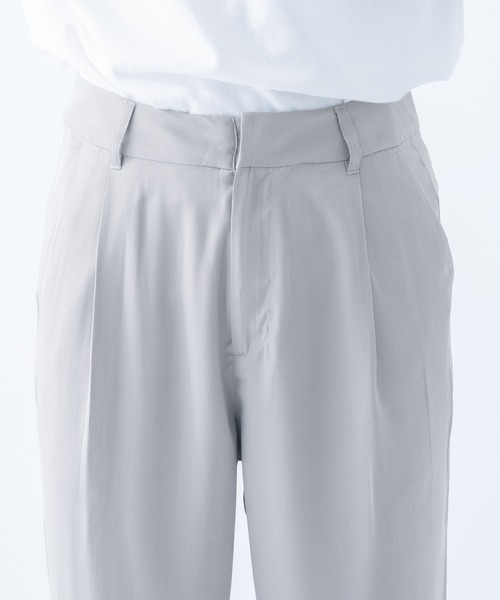 epnok(エプノック)の「レーヨンワイドパンツ(スラックス・メンズ・ライトグレー/グレイッシュブルー・SMALL/MEDIUM/LARGE)」の15枚目の写真