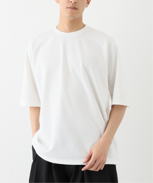 is-ness（イズネス）の「【IS-NESS / イズネス】 DJ DRAPING T-SHIRTS（Tシャツ/カットソー・メンズ・ブラック/ホワイト/カーキ/ベージュ・MEDIUM/LARGE/X-LARGE）」の2枚目の写真