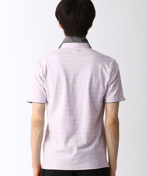 HIDEAWAYS NICOLE（ハイダウェイニコル）の「スキッパーポロシャツ（ポロシャツ・メンズ・ホワイト/ネイビー/ラベンダー/ブラック/サックスブルー・X-LARGE/XX-LARGE/LARGE/MEDIUM）」の9枚目の写真