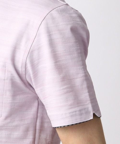 HIDEAWAYS NICOLE（ハイダウェイニコル）の「スキッパーポロシャツ（ポロシャツ・メンズ・ホワイト/ネイビー/ラベンダー/ブラック/サックスブルー・X-LARGE/XX-LARGE/LARGE/MEDIUM）」の6枚目の写真