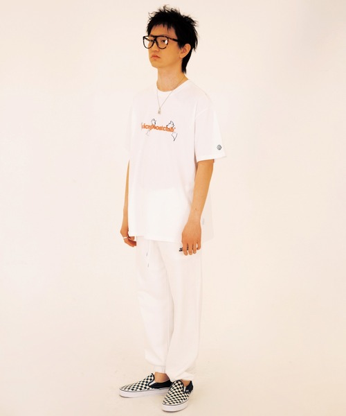 ISTKUNST(イストクンスト)の「【ISTKUNST / nice ghost club】LUMINOUS GHOST LOGO TEE / ナイスゴーストクラブ ルミナス ゴースト ロゴ Tシャツ(Tシャツ/カットソー・メンズ・ブルー/ホワイト・LARGE/SMALL/MEDIUM)」の4枚目の写真