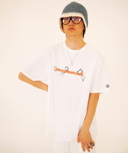 ISTKUNST(イストクンスト)の「【ISTKUNST / nice ghost club】LUMINOUS GHOST LOGO TEE / ナイスゴーストクラブ ルミナス ゴースト ロゴ Tシャツ(Tシャツ/カットソー・メンズ・ブルー/ホワイト・LARGE/SMALL/MEDIUM)」の8枚目の写真