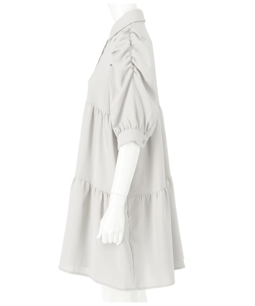 Alluge（アルージュ）の「ティアードシャツチュニック（チュニック・レディース・ライトグレー/ブラック/オフホワイト・FREE）」の17枚目の写真