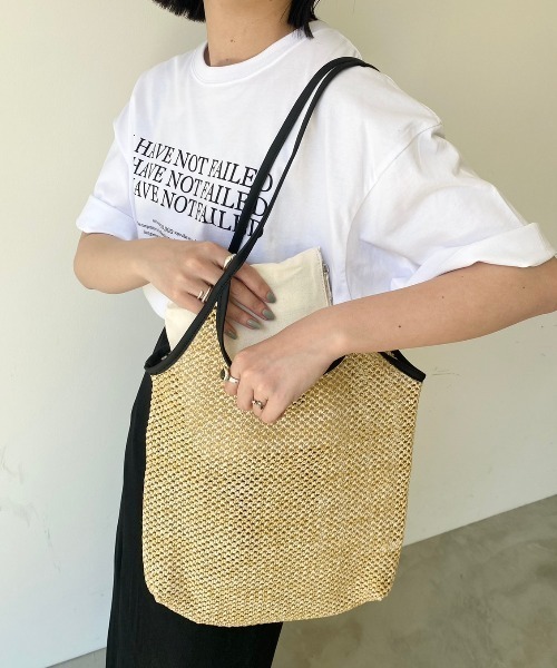 Aunt Marie's(アントマリーズ)の「ラフィア風トートバッグ / Aunt Marie’s(トートバッグ・レディース・ベージュ/ブラック/ナチュラル・FREE)」の9枚目の写真