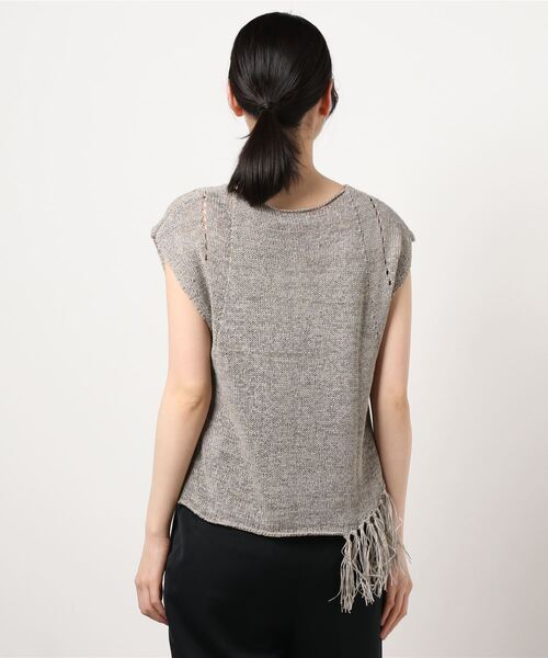 RIVE DROITE（リヴドロワ）の「フリンジニットタンク（ニット/セーター・レディース・ホワイト系その他/ブラウン・FREE）」の3枚目の写真