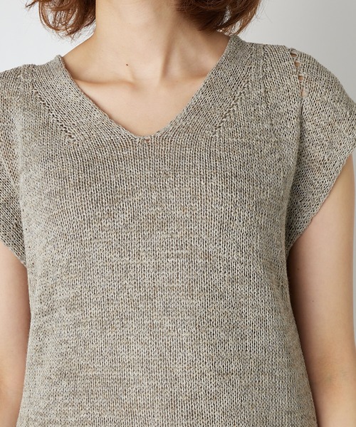 RIVE DROITE（リヴドロワ）の「フリンジニットタンク（ニット/セーター・レディース・ホワイト系その他/ブラウン・FREE）」の8枚目の写真