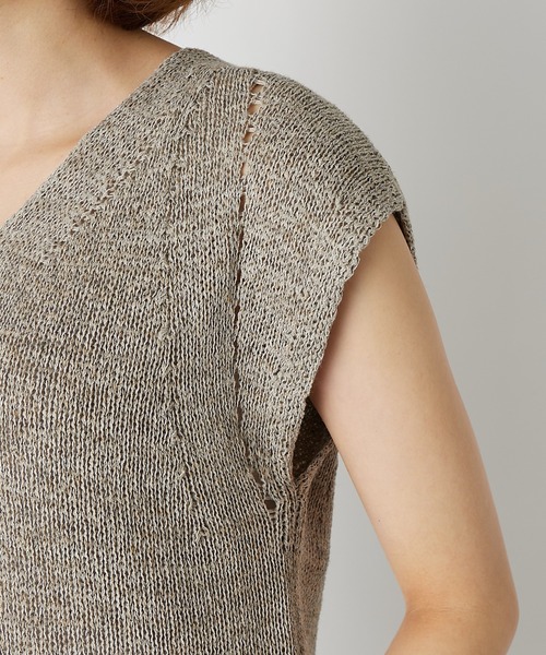 RIVE DROITE（リヴドロワ）の「フリンジニットタンク（ニット/セーター・レディース・ホワイト系その他/ブラウン・FREE）」の9枚目の写真