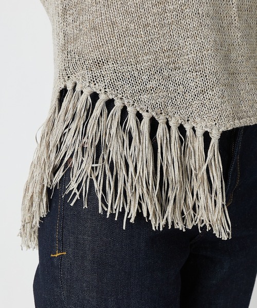 RIVE DROITE（リヴドロワ）の「フリンジニットタンク（ニット/セーター・レディース・ホワイト系その他/ブラウン・FREE）」の11枚目の写真
