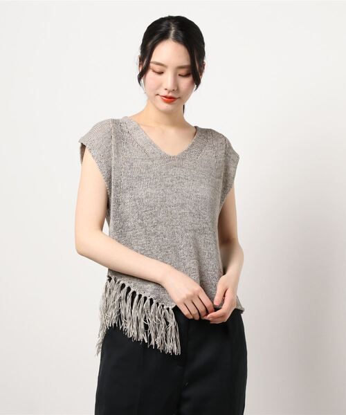RIVE DROITE（リヴドロワ）の「フリンジニットタンク（ニット/セーター・レディース・ホワイト系その他/ブラウン・FREE）」の13枚目の写真
