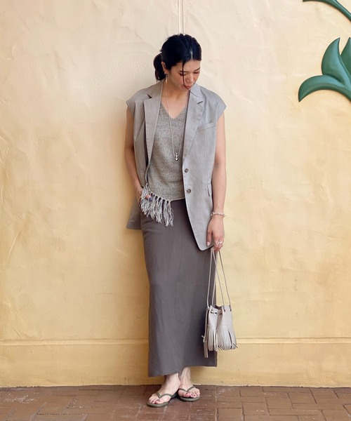 RIVE DROITE（リヴドロワ）の「フリンジニットタンク（ニット/セーター・レディース・ホワイト系その他/ブラウン・FREE）」の16枚目の写真