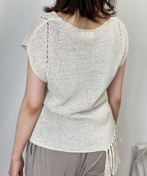 RIVE DROITE（リヴドロワ）の「フリンジニットタンク（ニット/セーター・レディース・ホワイト系その他/ブラウン・FREE）」の19枚目の写真