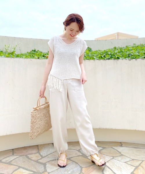 RIVE DROITE（リヴドロワ）の「フリンジニットタンク（ニット/セーター・レディース・ホワイト系その他/ブラウン・FREE）」の22枚目の写真