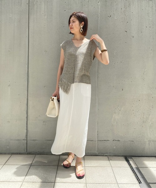 RIVE DROITE（リヴドロワ）の「フリンジニットタンク（ニット/セーター・レディース・ホワイト系その他/ブラウン・FREE）」の17枚目の写真