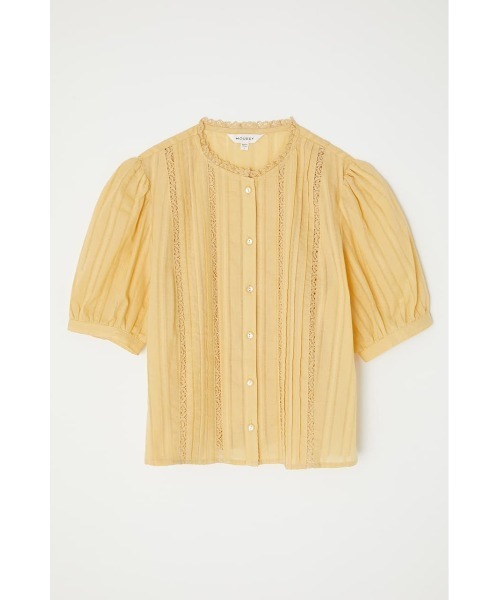 MOUSSY（マウジー）の「PIN TUCK LACE ブラウス（シャツ/ブラウス・レディース・ライトイエロー/ブルー/アイボリー/ブラック・2/1）」の8枚目の写真