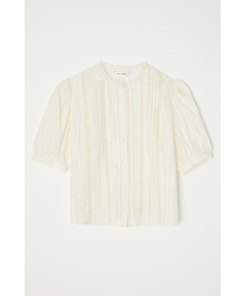 MOUSSY（マウジー）の「PIN TUCK LACE ブラウス（シャツ/ブラウス・レディース・ライトイエロー/ブルー/アイボリー/ブラック・2/1）」の14枚目の写真