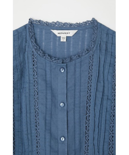 MOUSSY（マウジー）の「PIN TUCK LACE ブラウス（シャツ/ブラウス・レディース・ライトイエロー/ブルー/アイボリー/ブラック・2/1）」の13枚目の写真