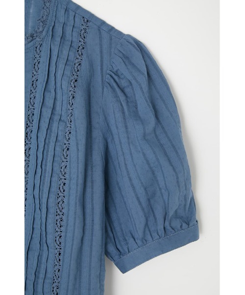 MOUSSY（マウジー）の「PIN TUCK LACE ブラウス（シャツ/ブラウス・レディース・ライトイエロー/ブルー/アイボリー/ブラック・2/1）」の11枚目の写真