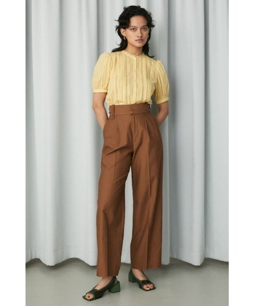 MOUSSY（マウジー）の「PIN TUCK LACE ブラウス（シャツ/ブラウス・レディース・ライトイエロー/ブルー/アイボリー/ブラック・2/1）」の12枚目の写真