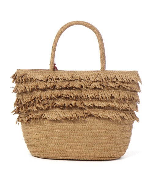 studio CLIP（スタディオクリップ）の「ペーパーフリンジカゴバッグ（かごバッグ・レディース・ナチュラル/オレンジ/ベージュ・FREE）」の13枚目の写真