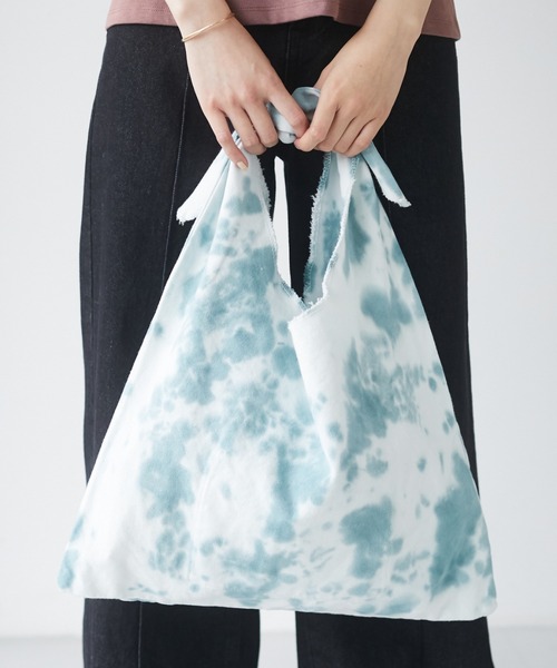 Green Parks(グリーンパークス)の「・キャンバスリボンワンショルトートバッグ*(トートバッグ・レディース・パープル/グリーン/レオパード/ドット・FREE)」の1枚目の写真