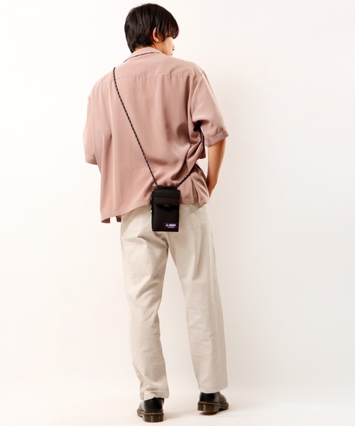 GERRY（ジェリー）の「GERRY はっ水加工 サスティナブル スマホ ショルダー ポーチ（ショルダーバッグ・メンズ・ブラック/ダークグリーン・FREE）」の6枚目の写真