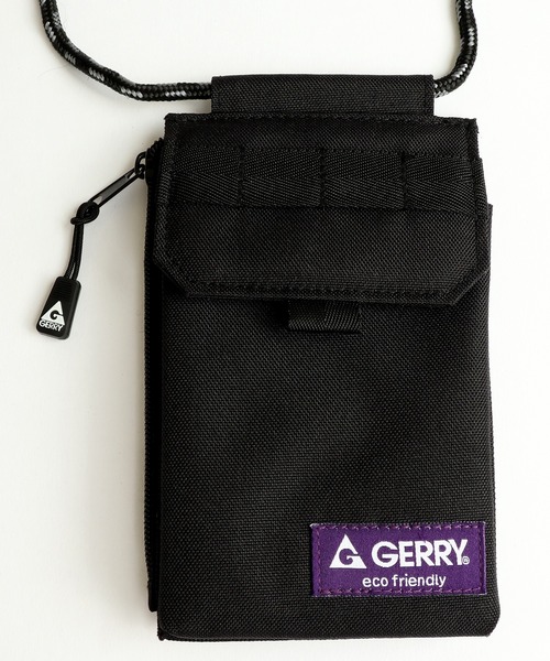 GERRY（ジェリー）の「GERRY はっ水加工 サスティナブル スマホ ショルダー ポーチ（ショルダーバッグ・メンズ・ブラック/ダークグリーン・FREE）」の7枚目の写真