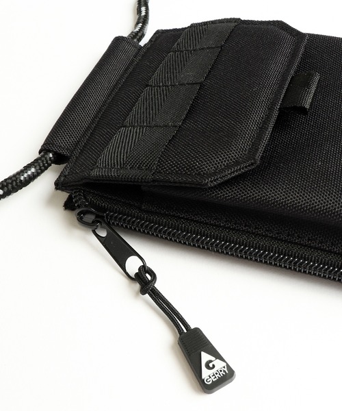 GERRY（ジェリー）の「GERRY はっ水加工 サスティナブル スマホ ショルダー ポーチ（ショルダーバッグ・メンズ・ブラック/ダークグリーン・FREE）」の10枚目の写真