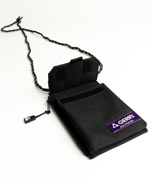 GERRY（ジェリー）の「GERRY はっ水加工 サスティナブル スマホ ショルダー ポーチ（ショルダーバッグ・メンズ・ブラック/ダークグリーン・FREE）」の9枚目の写真