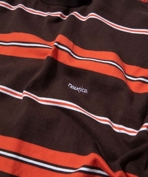 NAUTICA ノーティカ ボーダー青&茶 NAUTICA（ノーティカ）の「NAUTICA/ノーティカ Multi Border L/S