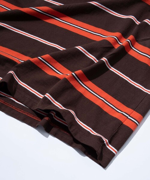 NAUTICA（ノーティカ）の「NAUTICA/ノーティカ Multi Border High Neck Tee/マルチボーダーハイネックTシャツ（Tシャツ/カットソー・メンズ・パープル/ブルー/ブラウン/グレー・MEDIUM/SMALL/LARGE）」の7枚目の写真