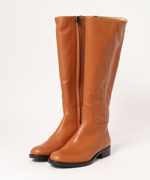 Fabio Rusconi ファビオ ルスコーニ ラウンドトゥ スムースレザー ロングブーツ