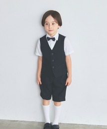 CHOPIN（ショパン）の「【 冠婚葬祭 発表会 結婚式 】半袖ベストスーツ4点セット（キッズサイズ/100～130cm）（スーツセット）」