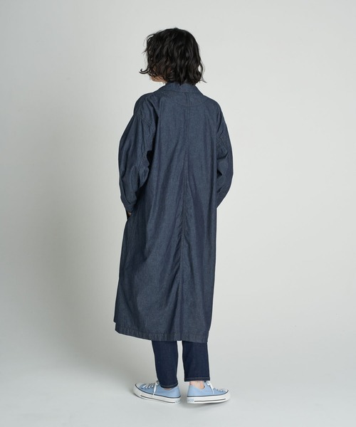 AMERICAN HOLIC（アメリカンホリック）の「【WEB限定】ステンシャツコート（ステンカラーコート・レディース・ベージュ/カーキ/ワンウォッシュ・M/L）」の5枚目の写真