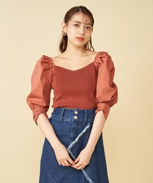 ボリュームスリーブビスチェトップス