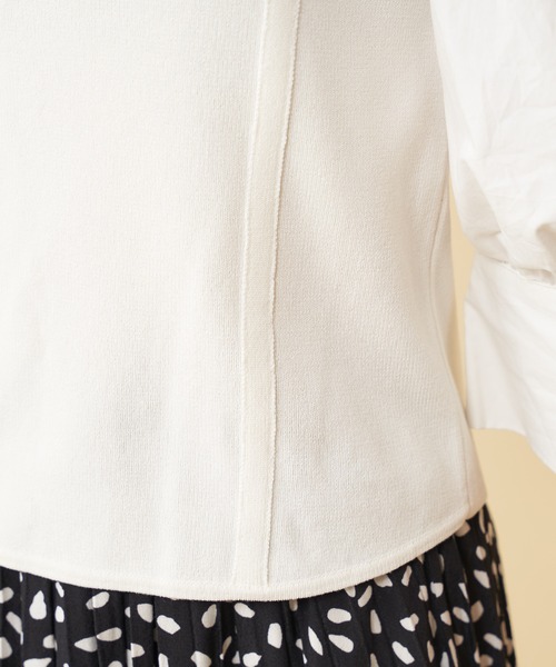 ROYAL PARTY（ロイヤルパーティー）の「ボリュームスリーブビスチェトップス（Tシャツ/カットソー・レディース・ブラック/オフホワイト/オレンジ・FREE）」の9枚目の写真